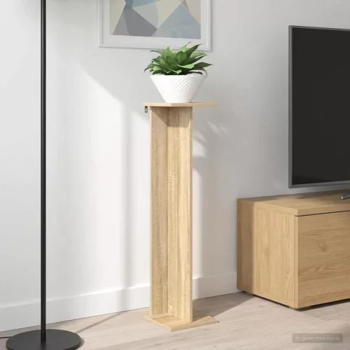 vidaXL Növényállvány Sonoma tölgy 25 x 25,5 x 100,5 cm Mérnöki fa