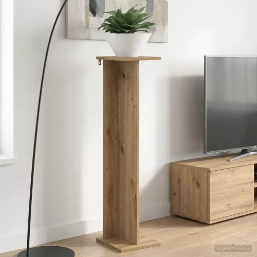 vidaXL Növényállvány Kézműves Tölgy 25 x 25,5 x 100,5 cm Mérnöki fa