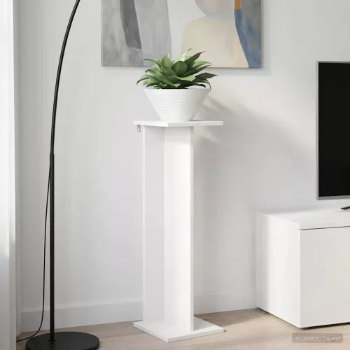 vidaXL Növényállvány Fehér 25 x 25,5 x 80,5 cm Mérnöki fa