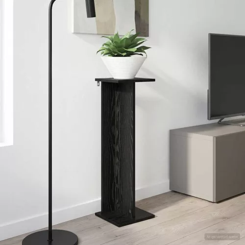 vidaXL Növényállvány Fekete Tölgy 25 x 25,5 x 80,5 cm Mérnöki fa