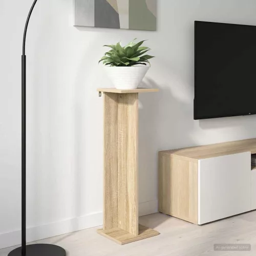 vidaXL Növényállvány Sonoma tölgy 25 x 25,5 x 80,5 cm Mérnöki fa