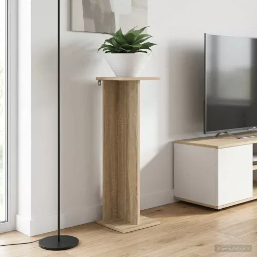 vidaXL Növényállvány 2 pcs Sonoma tölgy 25 x 25,5 x 80,5 cm Mérnöki fa