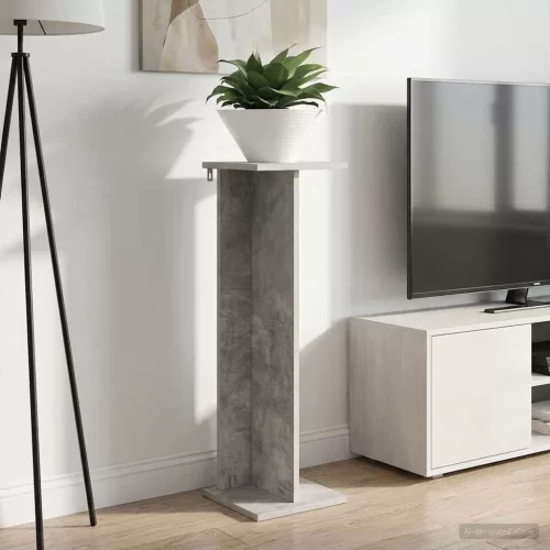 vidaXL Növényállvány Beton Szürke 25 x 25,5 x 80,5 cm Mérnöki fa