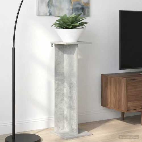 vidaXL Növényállvány 2 pcs Beton Szürke 25 x 25,5 x 80,5 cm Mérnöki fa
