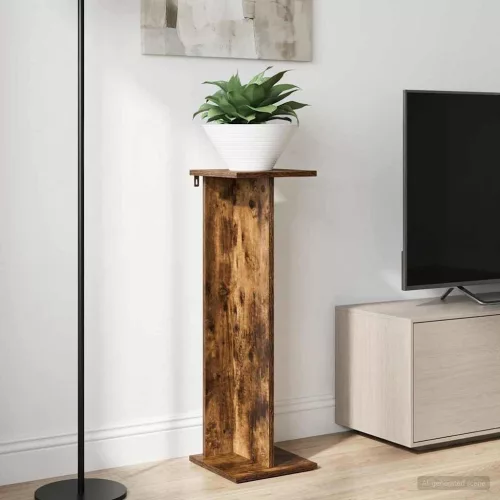 vidaXL Növényállvány 2 pcs Füstölt Tölgy 25 x 25,5 x 80,5 cm