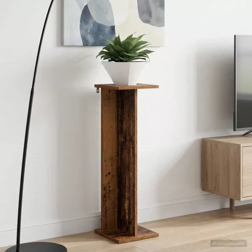 vidaXL Növényállvány 2 pcs Öreg fa 25 x 25,5 x 80,5 cm Mérnöki fa