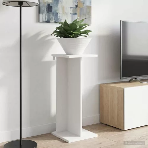 vidaXL Növényállvány 2 pcs Fehér 25 x 25,5 x 60,5 cm Mérnöki fa