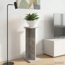   vidaXL Növényállvány Beton Szürke 25 x 25,5 x 60,5 cm Mérnöki fa