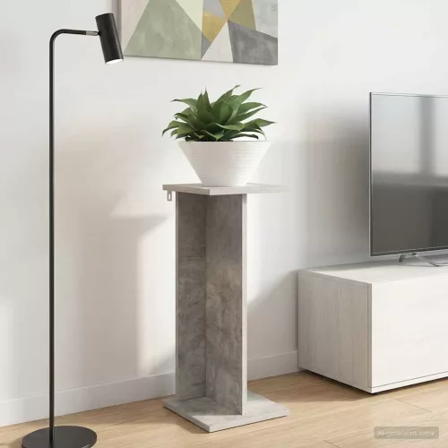 vidaXL Növényállvány Beton Szürke 25 x 25,5 x 60,5 cm Mérnöki fa