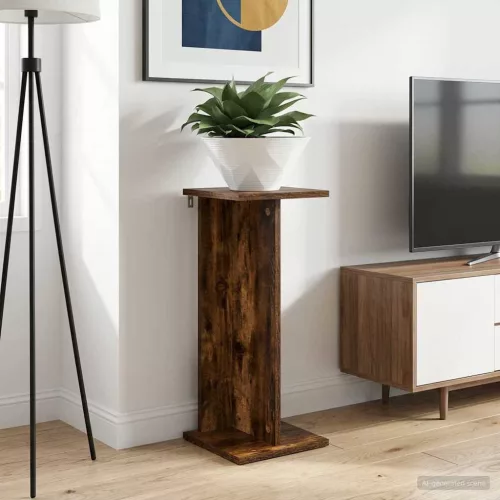 vidaXL Növényállvány Füstölt Tölgy 25 x 25,5 x 60,5 cm Mérnöki fa