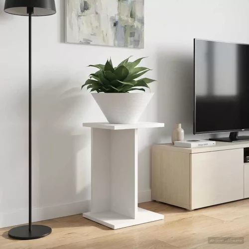 vidaXL Növényállvány Fehér 25 x 25,5 x 40,5 cm Mérnöki fa