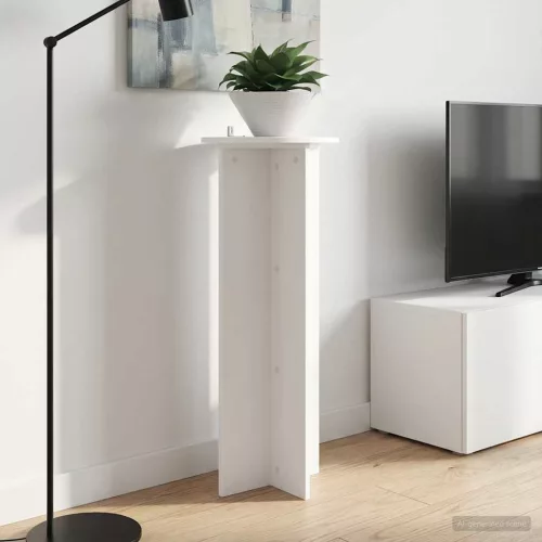 vidaXL Növényállvány 2 pcs Fehér Ø40 x 100 cm Szerelt Fa