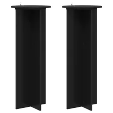   vidaXL Növényállvány 2 pcs Fekete Ø40 x 100 cm Szerelt Fa