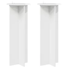   vidaXL Növényállvány 2 pcs Magasfényű Fehér Ø40 x 100 cm Szerelt Fa
