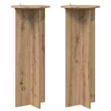   vidaXL Növényállvány 2 pcs Kézműves Tölgy Ø40 x 100 cm Szerelt Fa