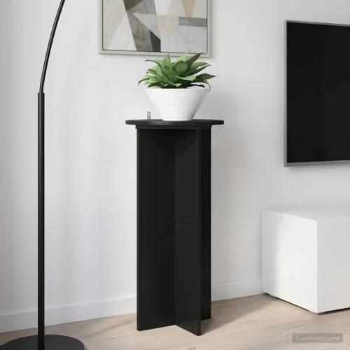 vidaXL Növényállvány 2 pcs Fekete 40 x 40 x 80 cm Szerelt Fa