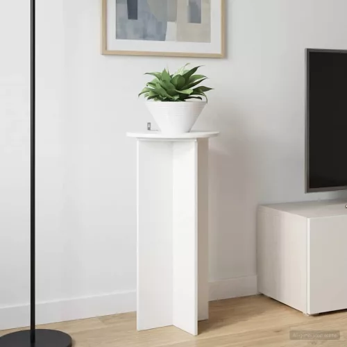 vidaXL Növényállvány 2 pcs Magasfényű Fehér 40 x 40 x 80 cm Szerelt Fa