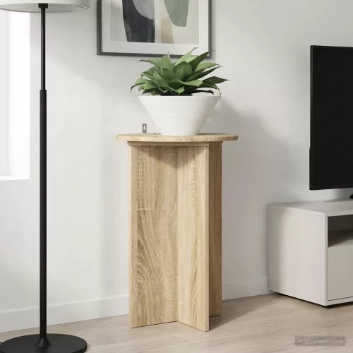 vidaXL Növényállvány 2 pcs Sonoma Tölgy Ø40 x 60 cm Szerelt Fa
