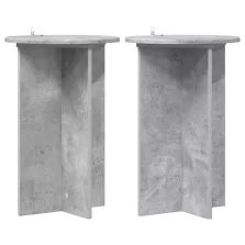   vidaXL Növényállvány 2 pcs Betonszürke Ø40 x 60 cm Szerelt Fa