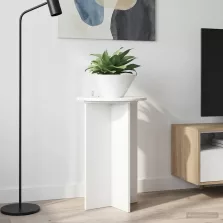  vidaXL Növényállvány 2 pcs Magasfényű Fehér Ø40 x 60 cm Szerelt Fa
