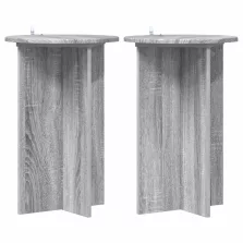   vidaXL Növényállvány 2 pcs Szürke Sonoma Ø40 x 60 cm Szerelt Fa