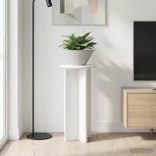   vidaXL Növényállvány 2 pcs Fehér Ø29,5 x 60 cm Szerelt Fa