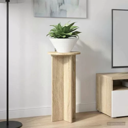 vidaXL Növényállvány 2 pcs Sonoma Tölgy 29,5 x 29,5 x 60 cm Szerelt Fa