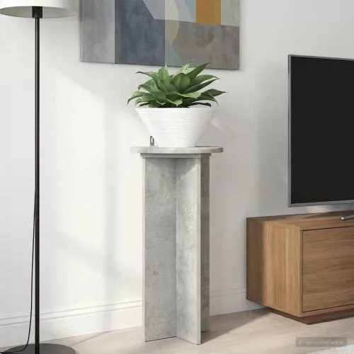 vidaXL Növényállvány 2 pcs Betonszürke 29,5 x 29,5 x 60 cm Szerelt Fa