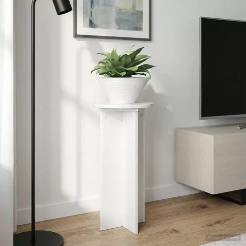 vidaXL Növényállvány 2 pcs Magasfényű Fehér 29,5 x 29,5 x 60 cm
