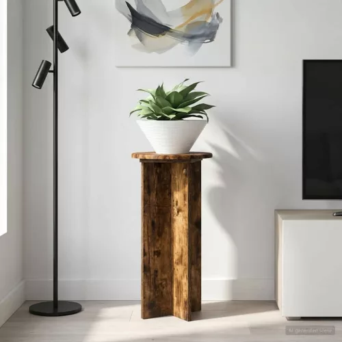 vidaXL Növényállvány 2 pcs Füstös Tölgy 29,5 x 29,5 x 60 cm Szerelt Fa