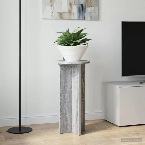 vidaXL Növényállvány 2 pcs Szürke Sonoma 29,5 x 29,5 x 60 cm