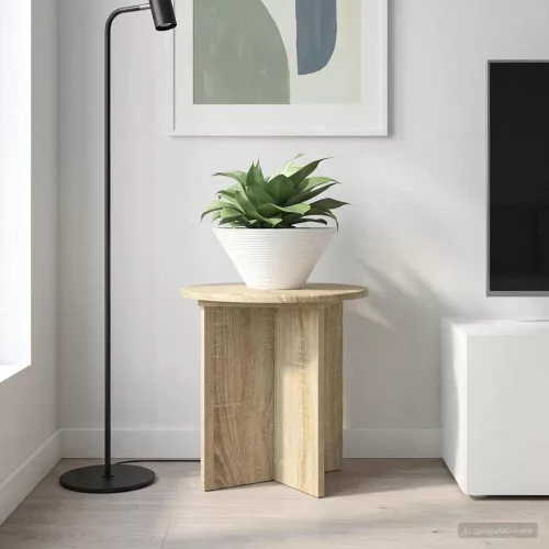 vidaXL Növényállvány 2 pcs Sonoma Tölgy 40 x 40 x 40 cm Szerelt Fa