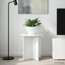   vidaXL Növényállvány 2 pcs Magasfényű Fehér 40 x 40 x 40 cm Szerelt Fa