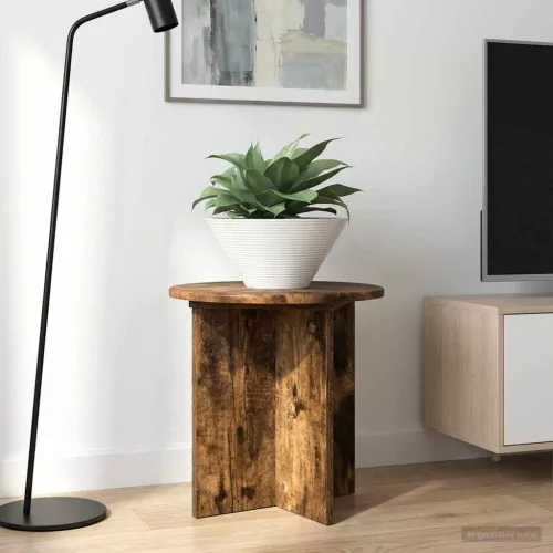 vidaXL Növényállvány 2 pcs Füstös Tölgy 40 x 40 x 40 cm Szerelt Fa