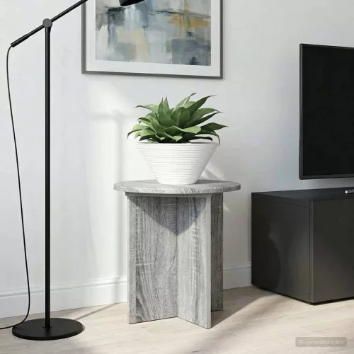 vidaXL Növényállvány 2 pcs Szürke Sonoma 40 x 40 x 40 cm Szerelt Fa