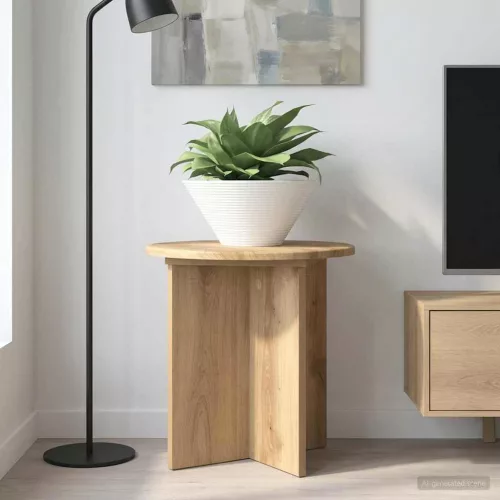 vidaXL Növényállvány 2 pcs Kézműves Tölgy 40 x 40 x 40 cm Szerelt Fa