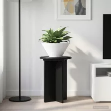   vidaXL Növényállvány 2 pcs Fekete Ø29,5 x 40 cm Szerelt Fa