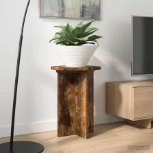   vidaXL Növényállvány 2 pcs Füstös Tölgy Ø29,5 x 40 cm Szerelt Fa