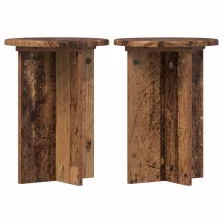   vidaXL Növényállvány 2 pcs Antik Fa Ø29,5 x 40 cm Szerelt Fa