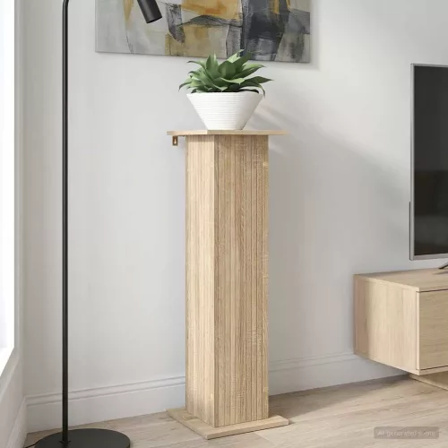 vidaXL Növényállvány Sonoma Tölgy 30,5 x 30 x 100,5 cm Szerelt Fa