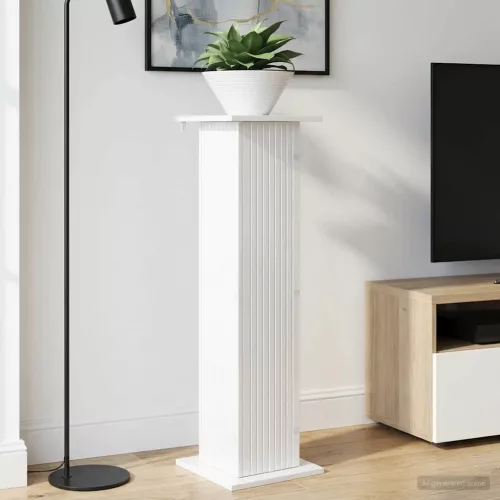 vidaXL Növényállvány Magasfényű Fehér 30,5 x 30 x 100,5 cm Szerelt Fa