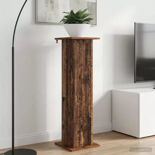 vidaXL Növényállvány 2 pcs Antik Fa 30,5 x 30 x 100,5 cm Szerelt Fa