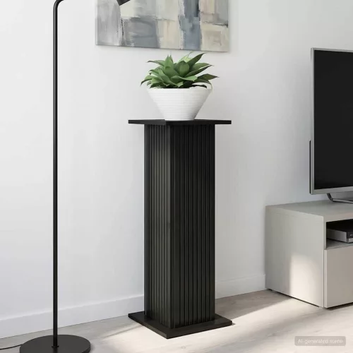 vidaXL Növényállvány Fekete 30,5 x 30 x 80,5 cm Szerelt Fa