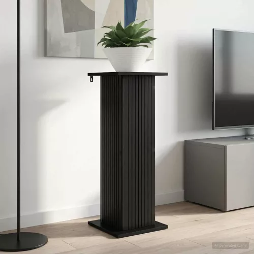 vidaXL Növényállvány 2 pcs Fekete 30,5 x 30 x 80,5 cm Szerelt Fa
