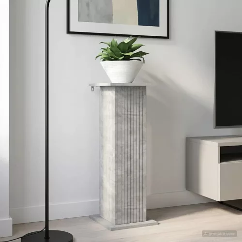 vidaXL Növényállvány 2 pcs Betonszürke 30,5 x 30 x 80,5 cm Szerelt Fa