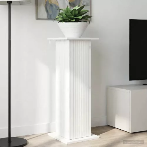 vidaXL Növényállvány 2 pcs Magasfényű Fehér 30,5 x 30 x 80,5 cm