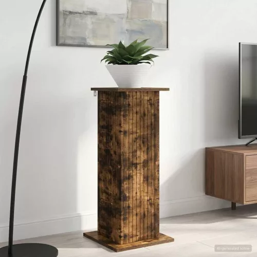 vidaXL Növényállvány Füstös Tölgy 30,5 x 30 x 80,5 cm Szerelt Fa