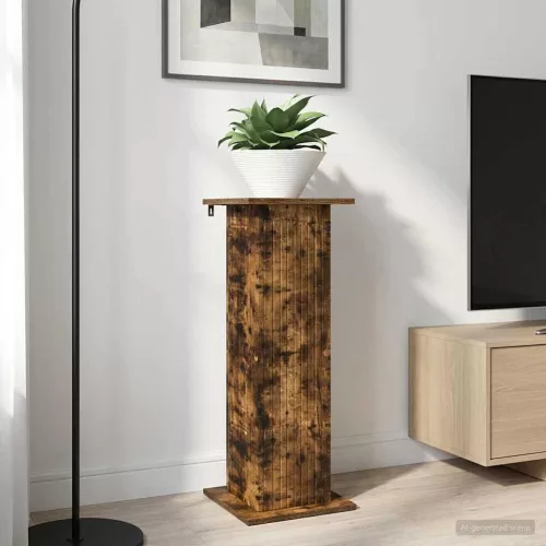 vidaXL Növényállvány 2 pcs Füstös Tölgy 30,5 x 30 x 80,5 cm Szerelt Fa