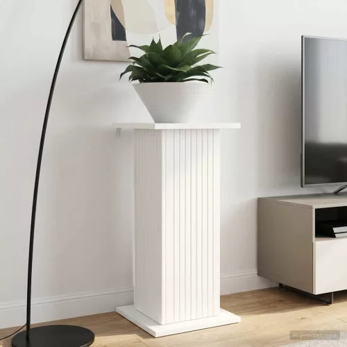 vidaXL Növényállvány 2 pcs Fehér 30,5 x 30 x 60,5 cm Szerelt Fa