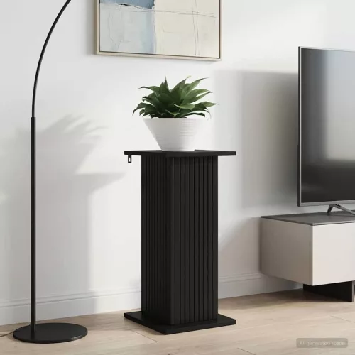 vidaXL Növényállvány Fekete 30,5 x 30 x 60,5 cm Szerelt Fa